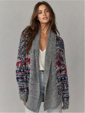 Roxy Tribal Waterfall Cardigan Southwestern S Indie Americana Aztec Boho Rustic